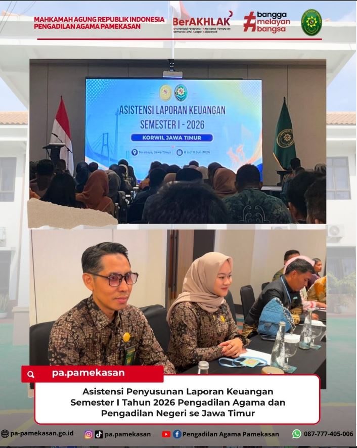 Tingkatkan Kualitas Pelaporan: PA Pamekasan Ikuti Asistensi Laporan Keuangan Semester I Tahun 2026 di Surabaya